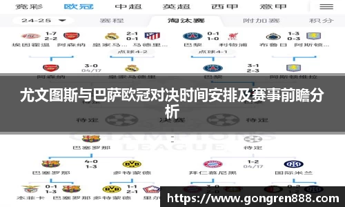 尤文图斯与巴萨欧冠对决时间安排及赛事前瞻分析